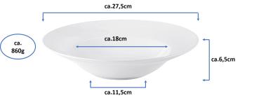 Preview: Pastateller 27,5cm Porzellan weiß Retsch Arzberg - 2 Stück